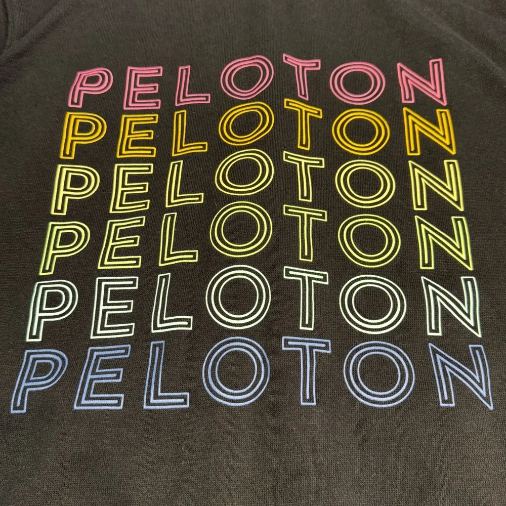 Peloton Ultimate Zip Up Rainbow Spell-Out Hoodie Womens Medium - Picture 10 of 12